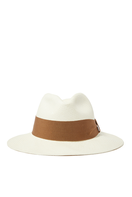 قبعة رافاييل باناما بشريط عريض